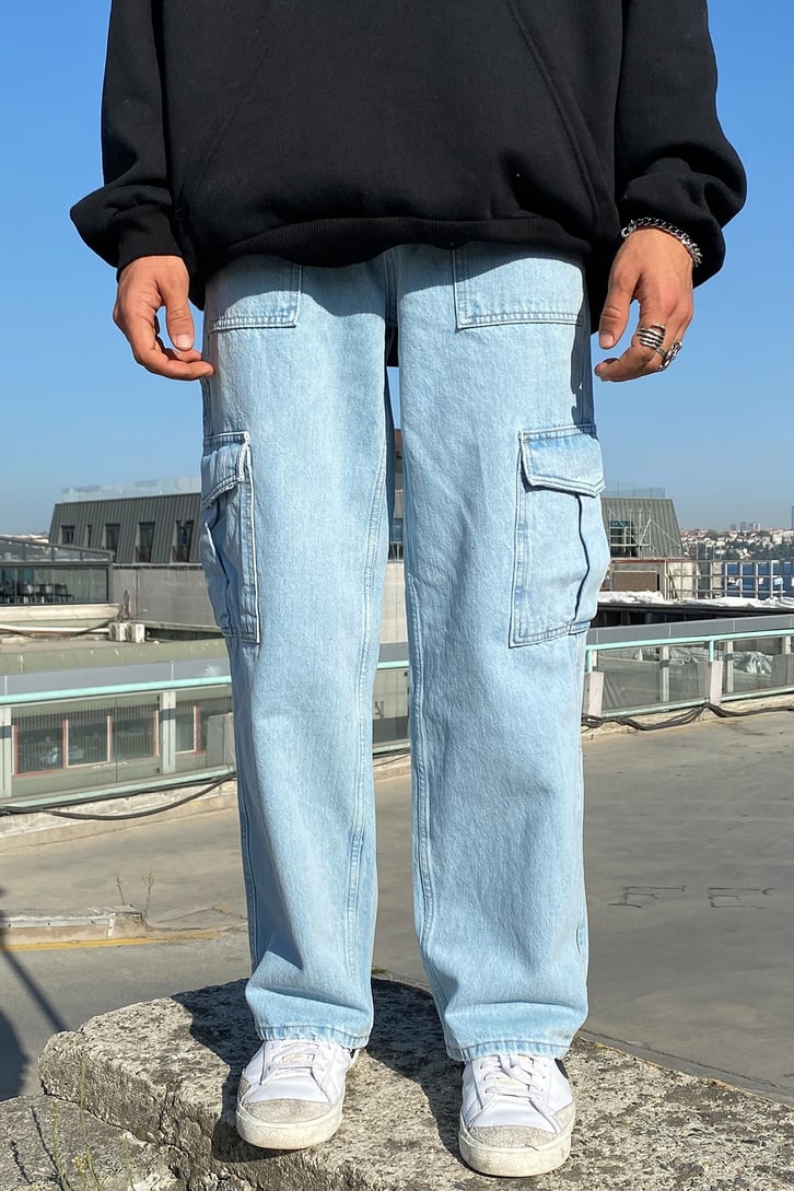 YAN CEPLİ LOSSE FIT JEAN