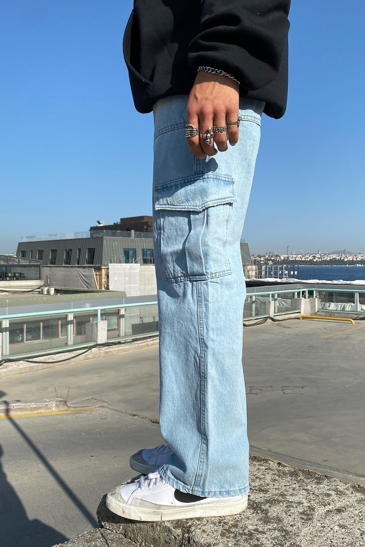 YAN CEPLİ LOSSE FIT JEAN