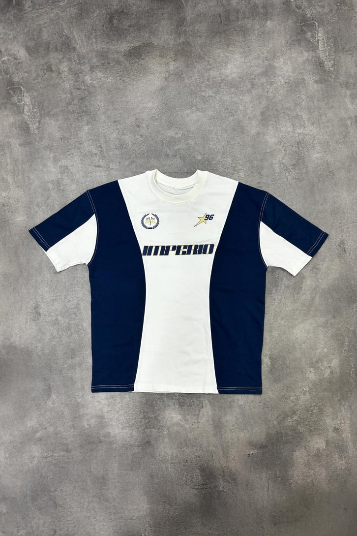 Yan Patlı İmperio Baskılı Oversize Tişört