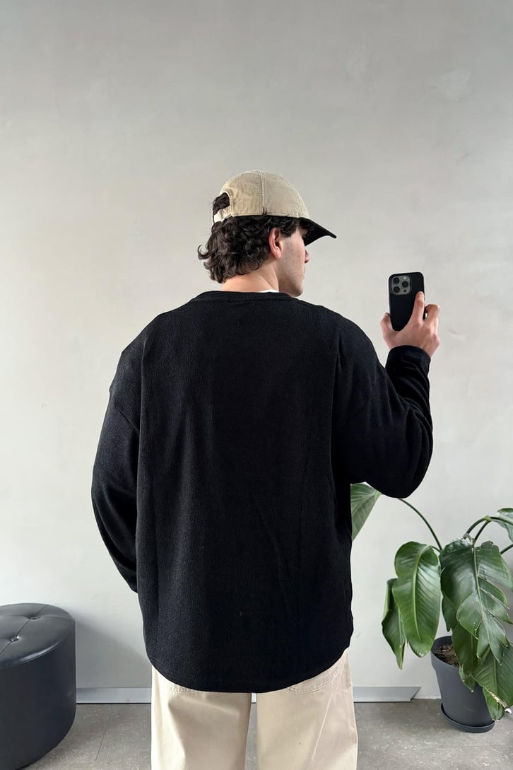 Yan Yırtmaçlı Basic Sweatshirt