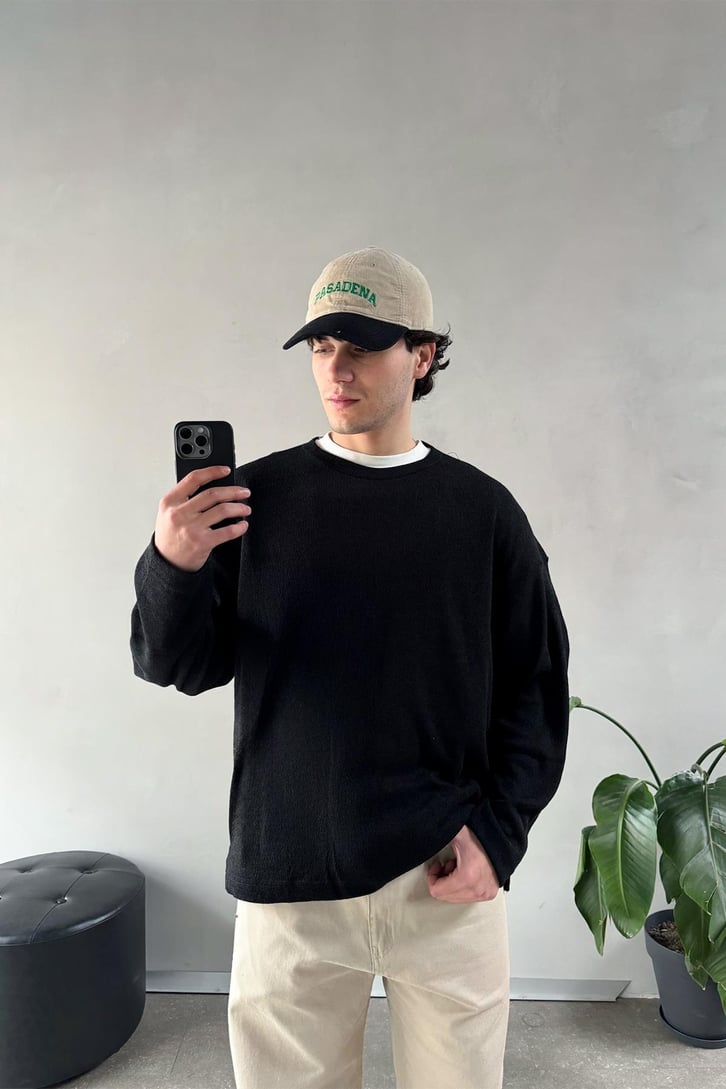 Yan Yırtmaçlı Basic Sweatshirt