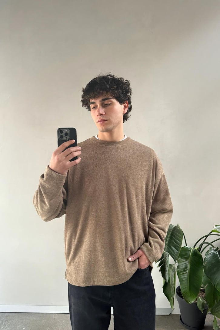 Yan Yırtmaçlı Basic Sweatshirt