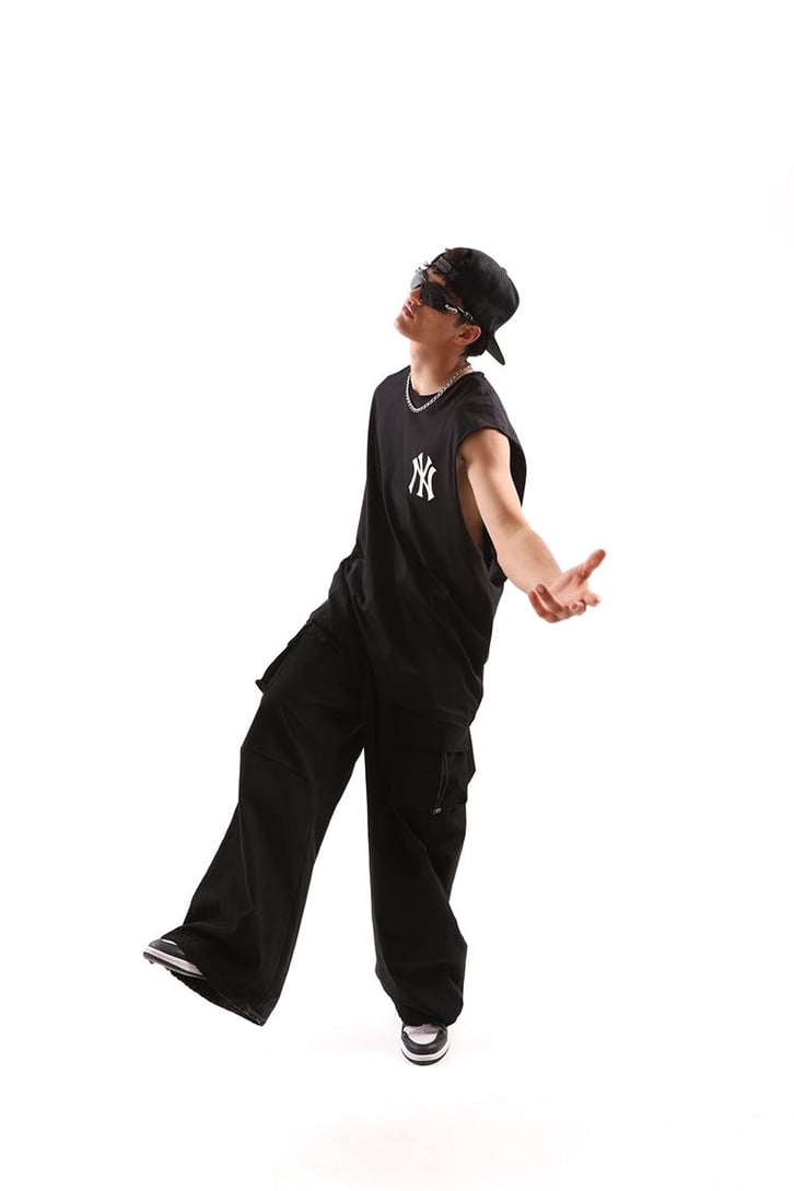 Yankee Siyah Oversize Kolsuz Tişört