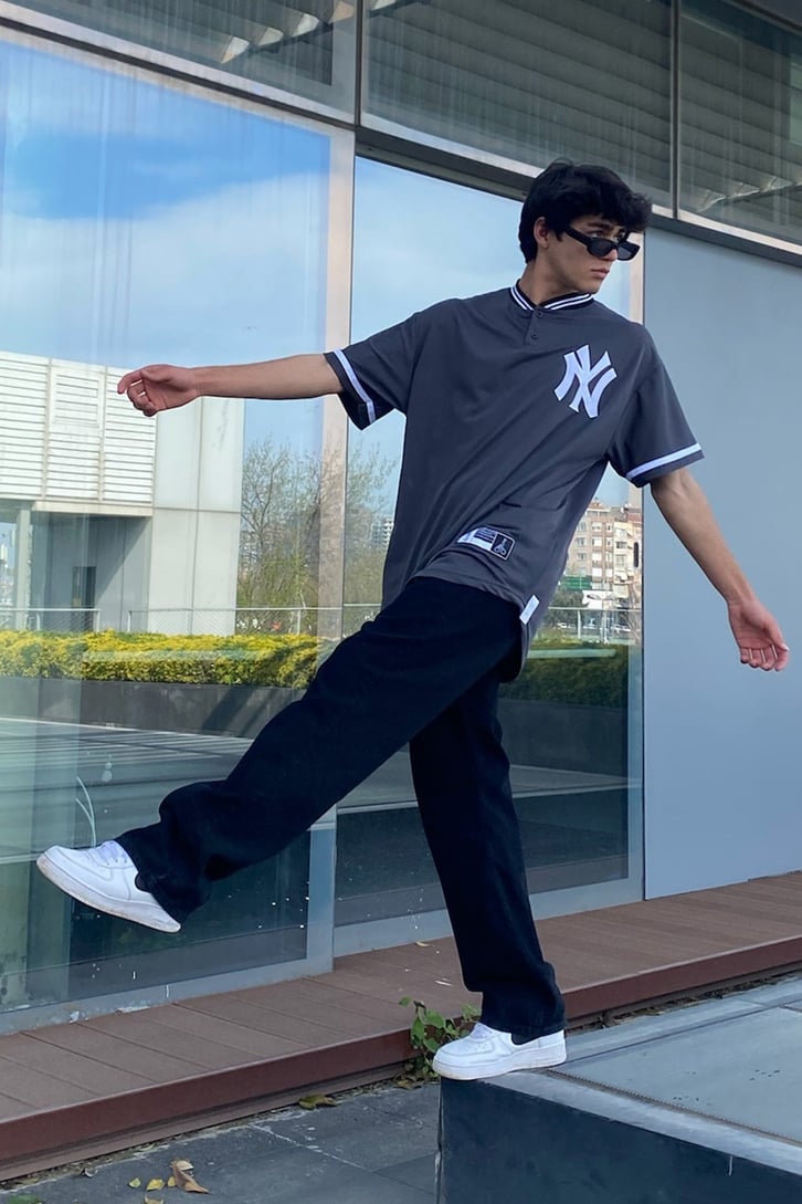 Yankees Polo Yaka Oversize Forma