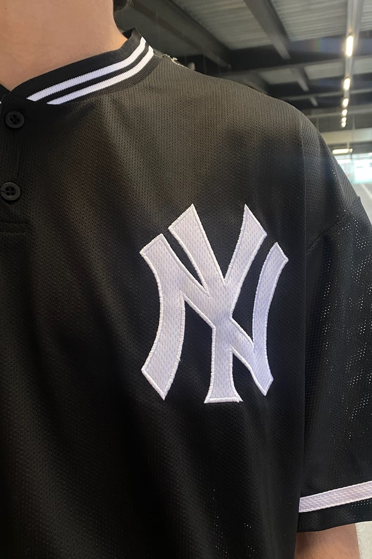 Yankees Polo Yaka Sarı Oversize Forma