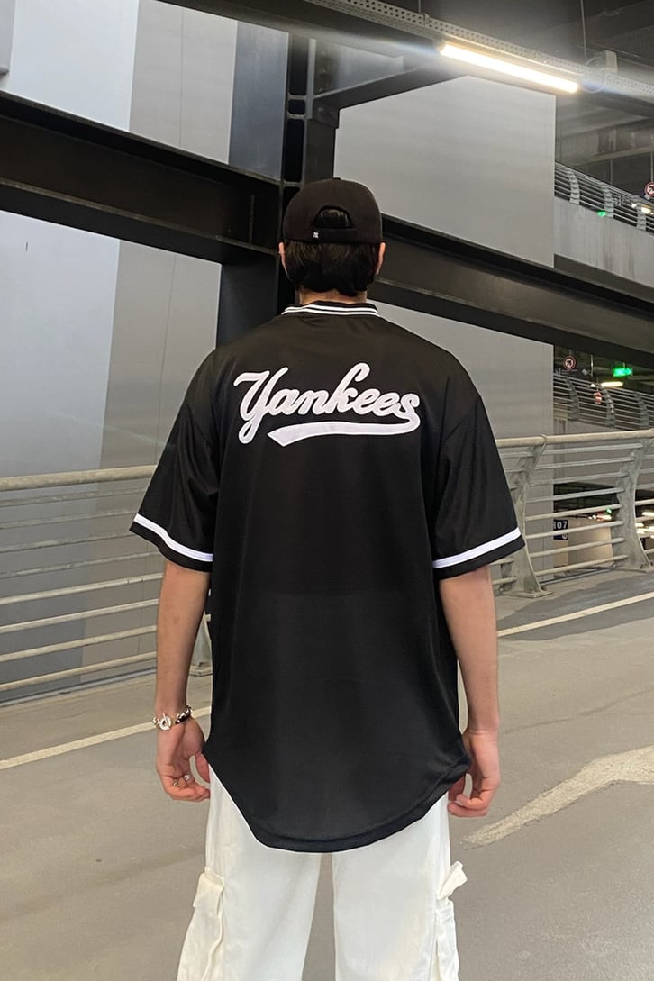 Yankees Polo Yaka Sarı Oversize Forma