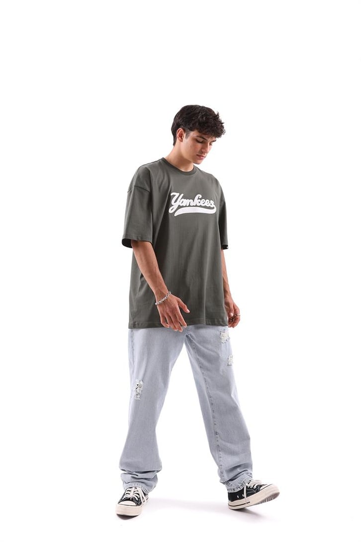 Yankess Nakışlı Oversize Tshirt