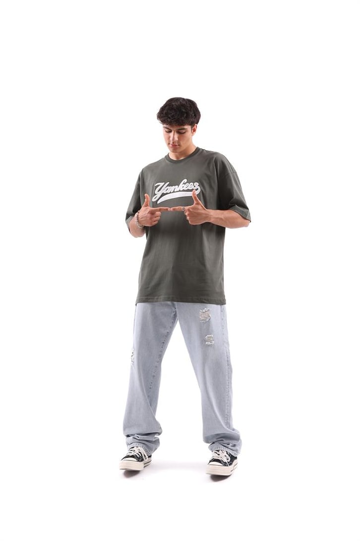 Yankess Nakışlı Oversize Tshirt