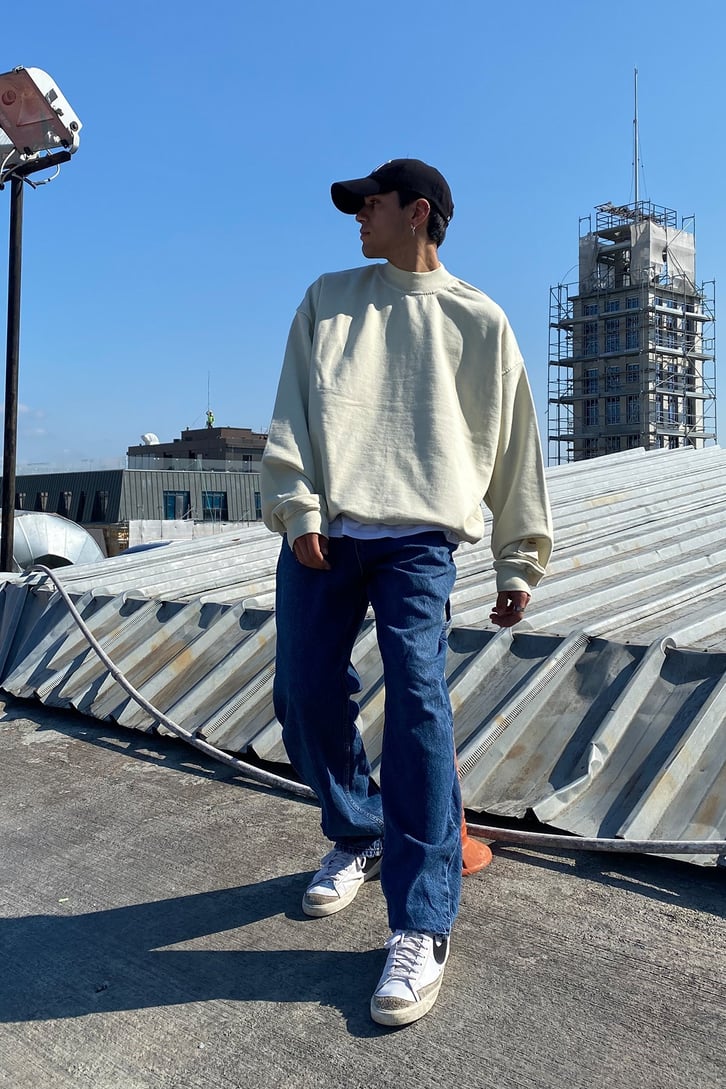 YARIM BOĞAZLI OVERSIZE BASIC SWEATSHIRT
