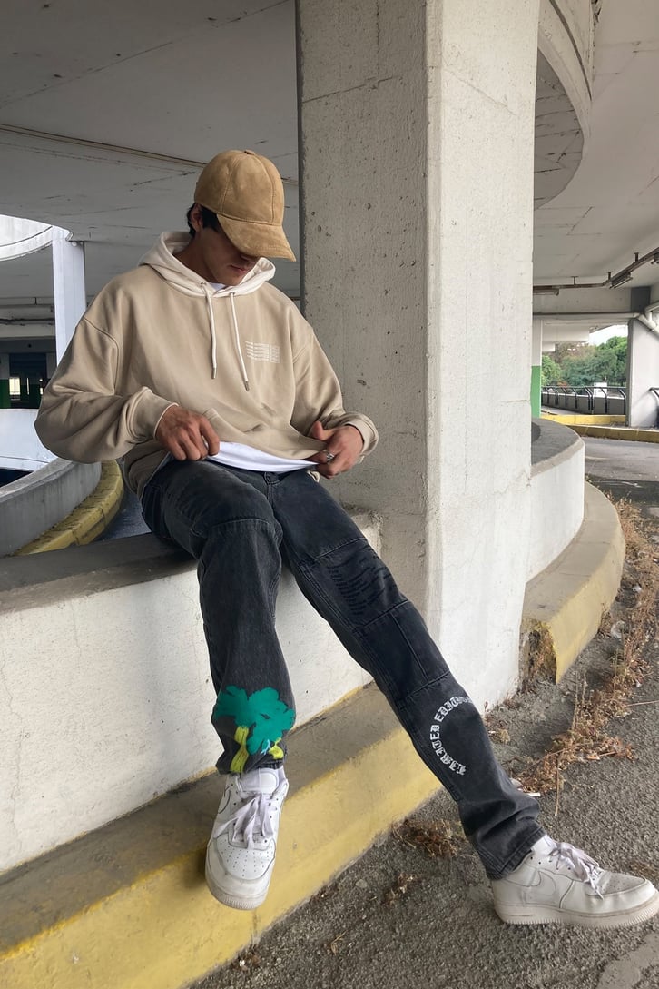 YAZI BASKILI HOODIE