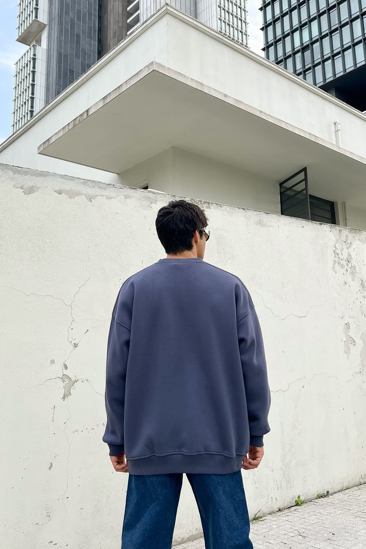 Yellow Stone Baskılı Oversize Sweatshirt