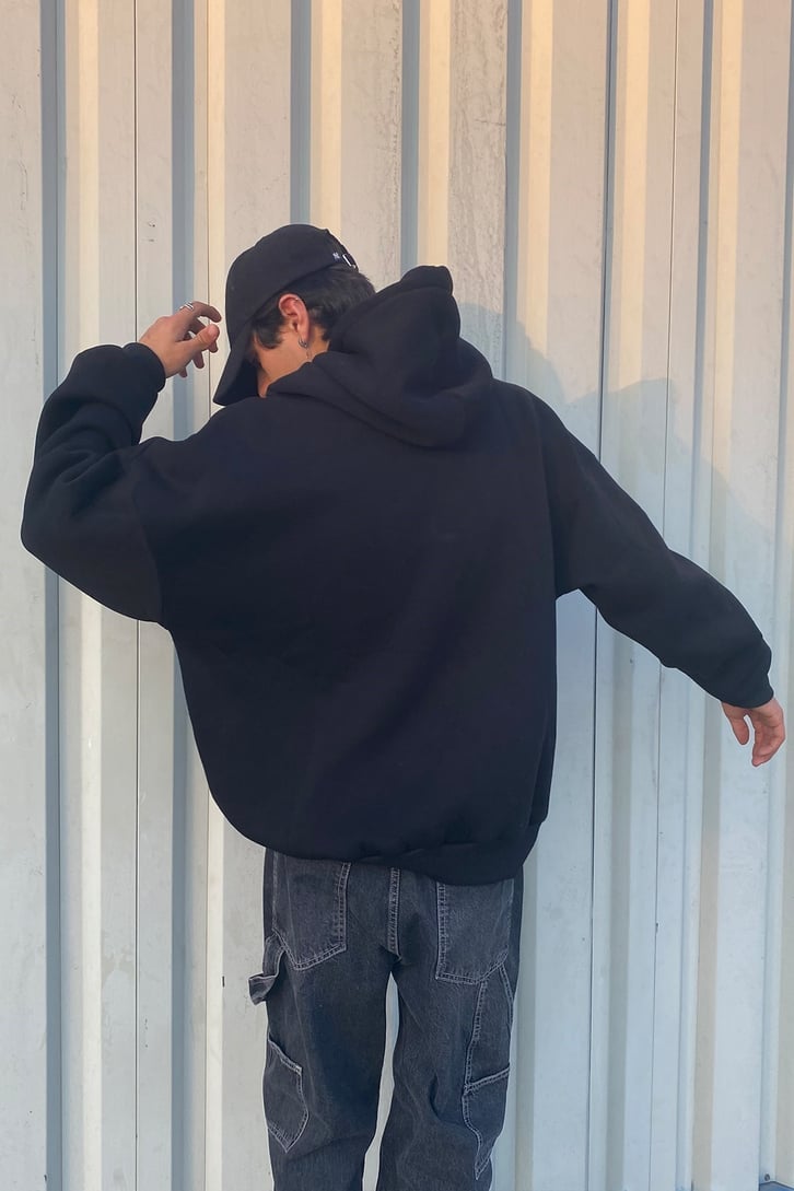YEŞİL LOGO BASKILI HOODIE