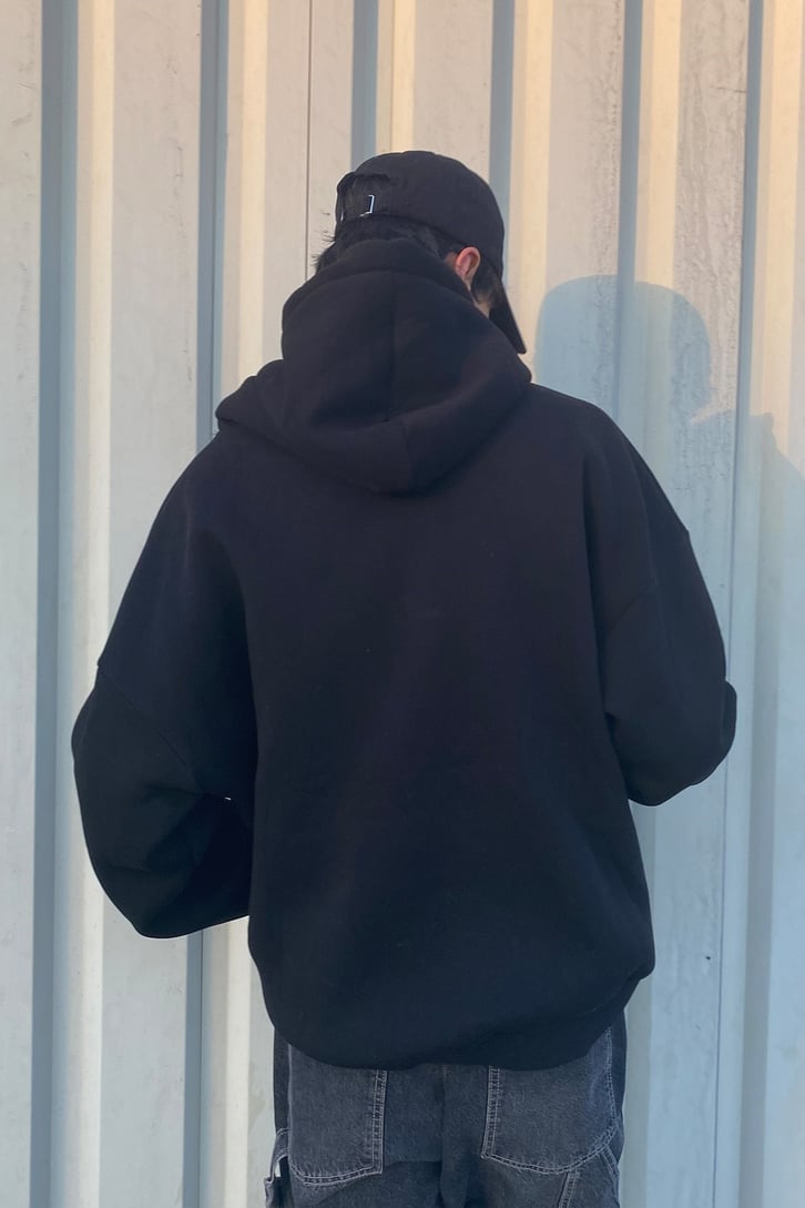 YEŞİL LOGO BASKILI HOODIE