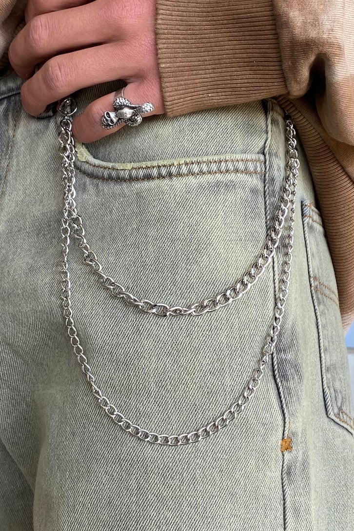 YIKAMALI ZİNCİR DETAY BAGGY JEAN