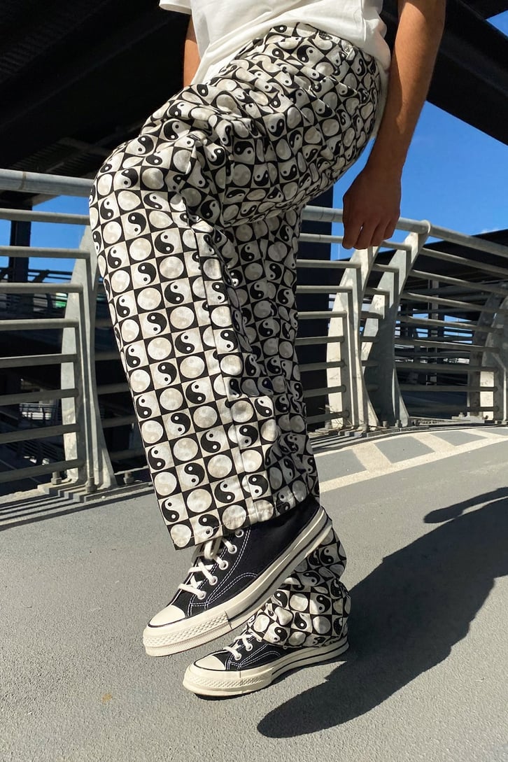 Ying Yang Desenli Baggy Jean
