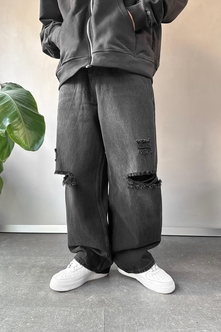 Yırtık Detay Baggy Jean