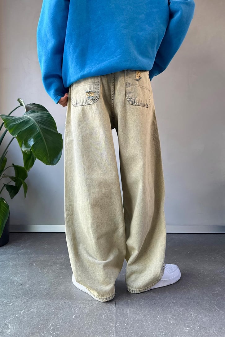Yırtık Detay Baggy Jean
