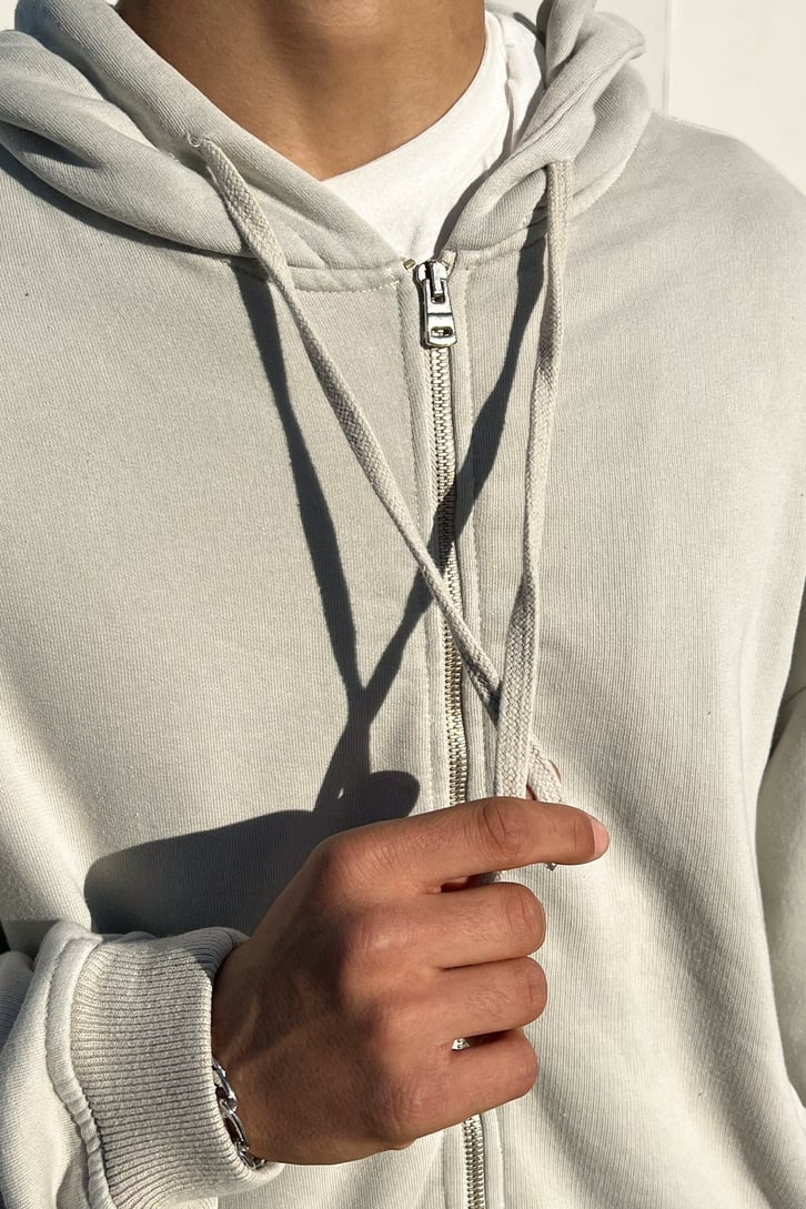 Yırtmaç Detaylı Acid Wash Zipper Eşofman Takımı