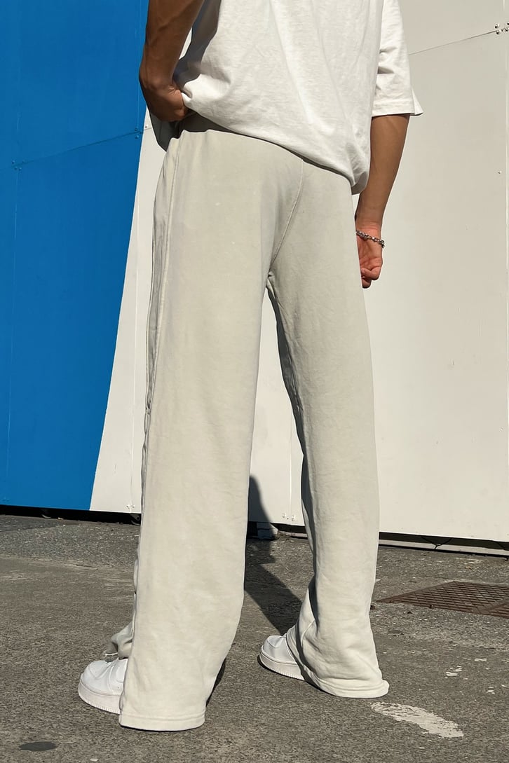 Yırtmaç Detaylı Acid Wash Zipper Eşofman Takımı