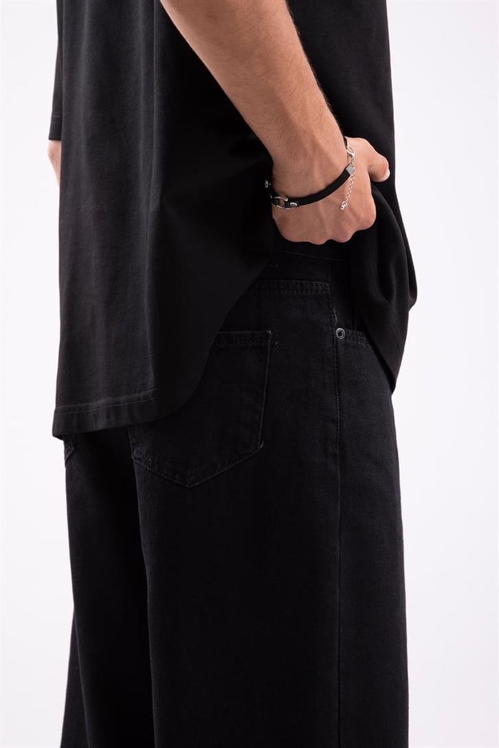 Yırtmaç Detaylı Baggy Jean