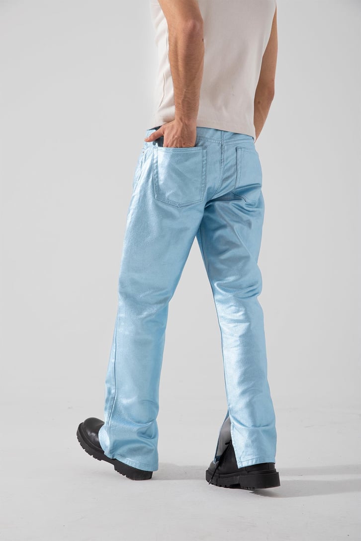 Yırtmaç Paça Açık Mavi Regular Jean