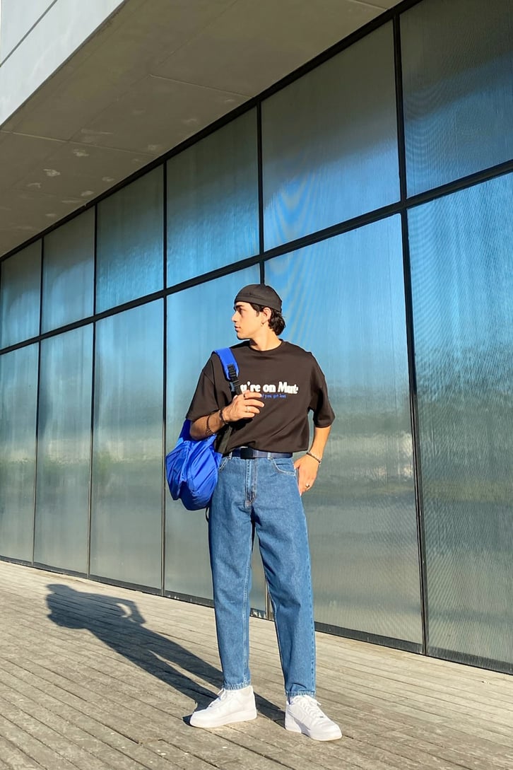 You're on Mute Nakışlı Oversize Tshirt