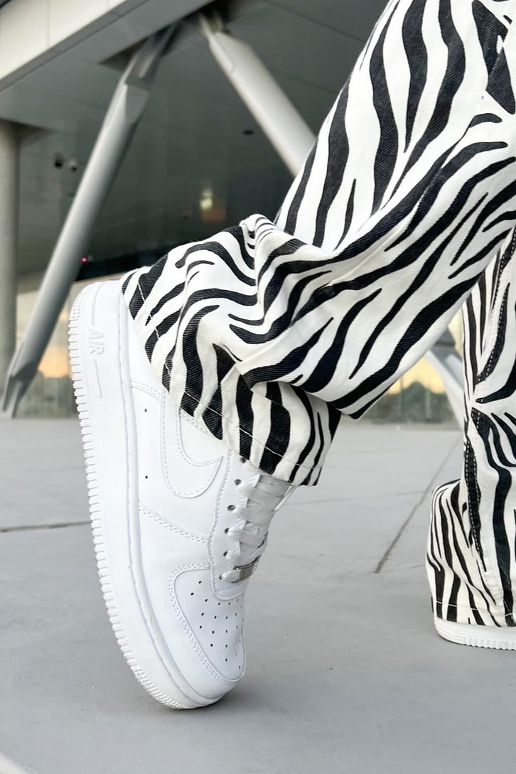 Zebra Desen Baggy Jean