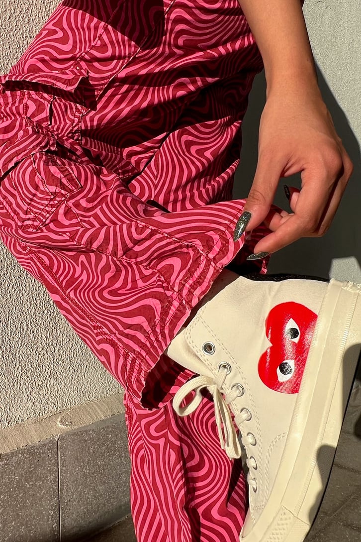 Zebra Desen Kargo Cepli Baggy Pantolon