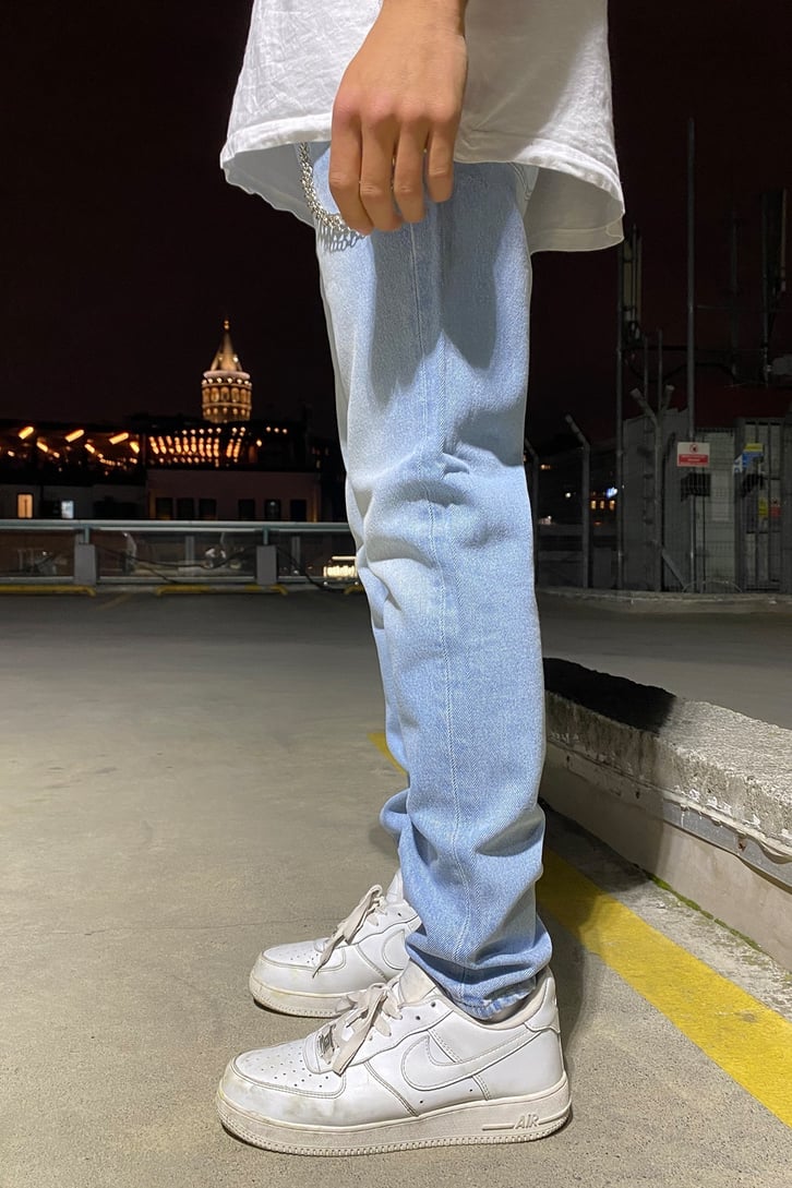 ZİNCİR DETAY TAŞLAMALI REGULAR FIT JEAN