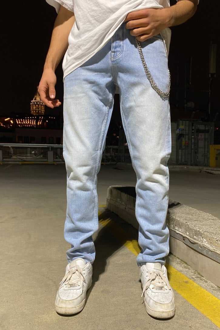 ZİNCİR DETAY TAŞLAMALI REGULAR FIT JEAN