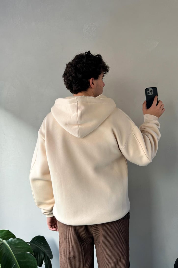 Zip Oversize Basic Sweatshirt