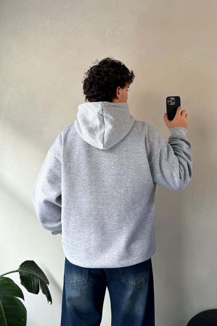 Zip Oversize Basic Sweatshirt