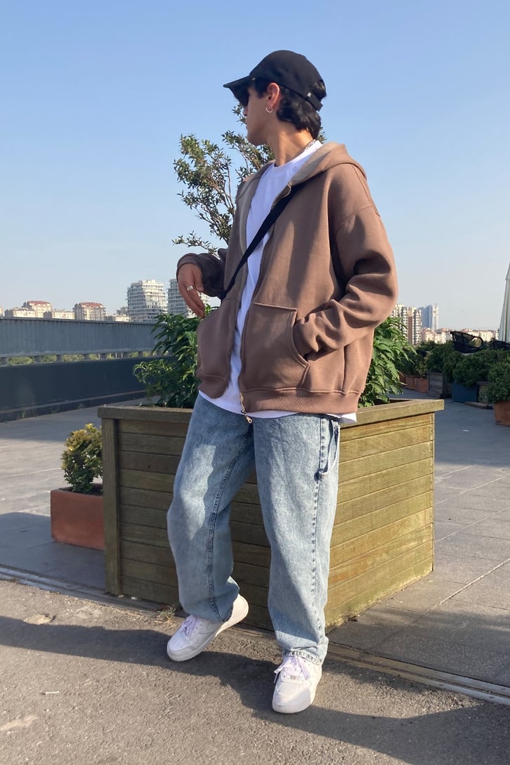 Zippered Basic Hoodie