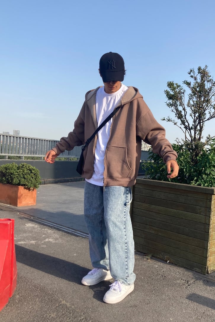Zippered Basic Hoodie