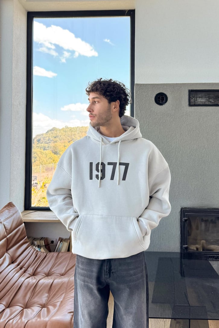1977 Baskılı Sweatshırt