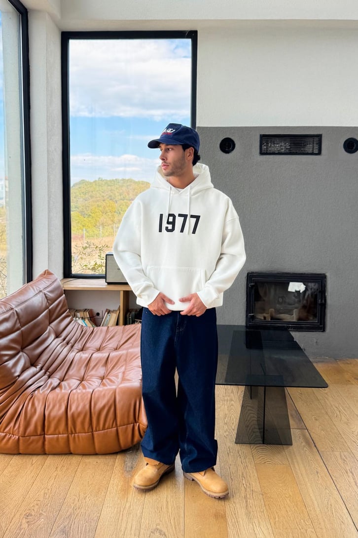 1977 Baskılı Sweatshırt