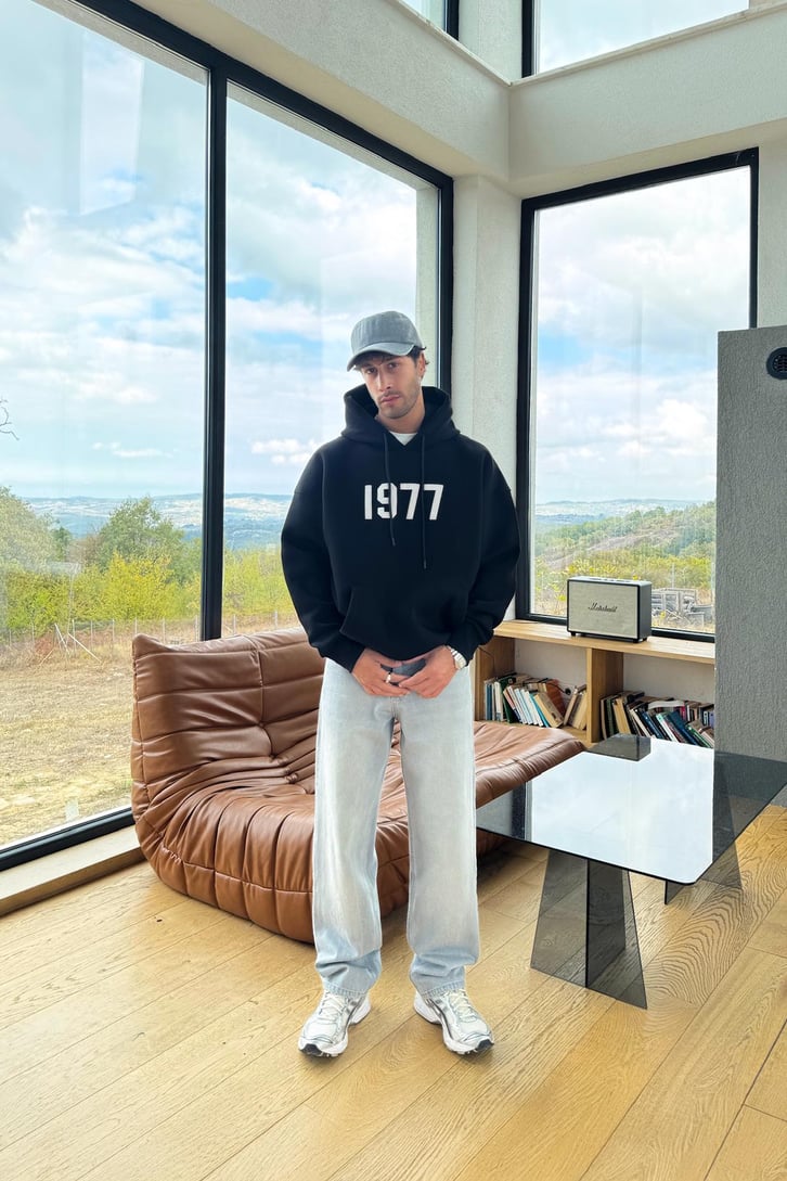 1977 Baskılı Sweatshırt