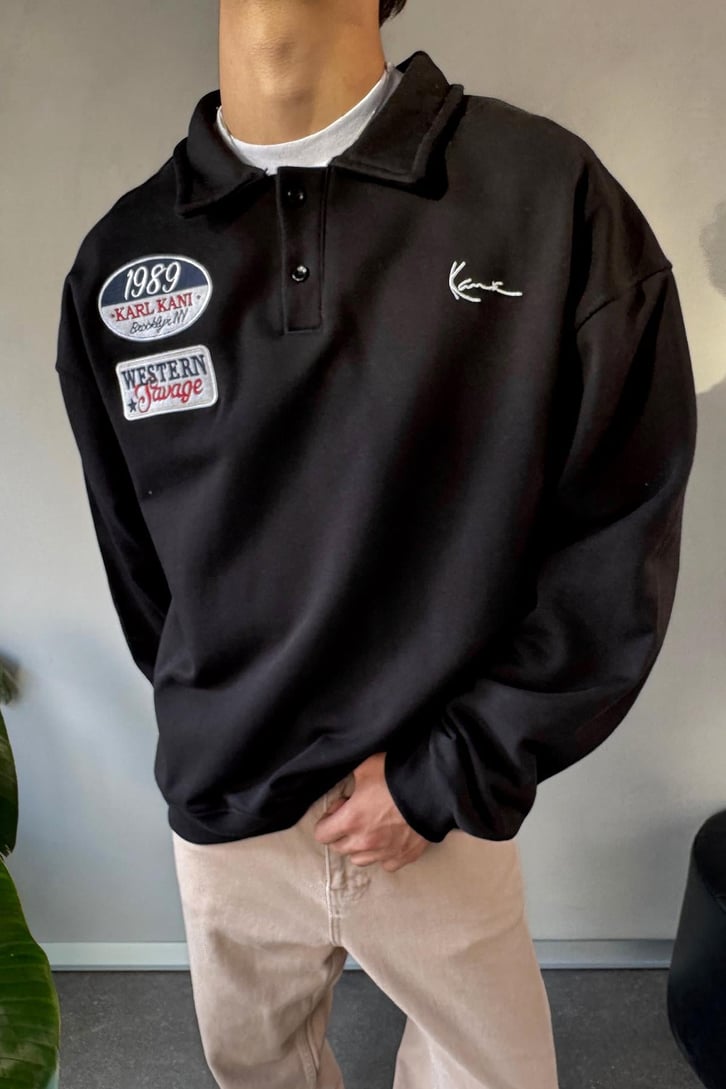 1989 Karl Kant Nakışlı Polo Yaka Sweatshirt