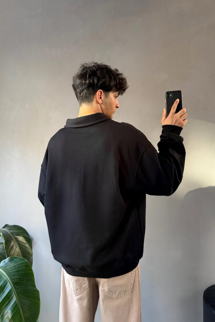 1989 Karl Kant Nakışlı Polo Yaka Sweatshirt