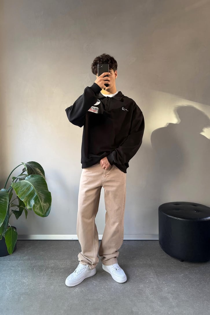 1989 Karl Kant Nakışlı Polo Yaka Sweatshirt
