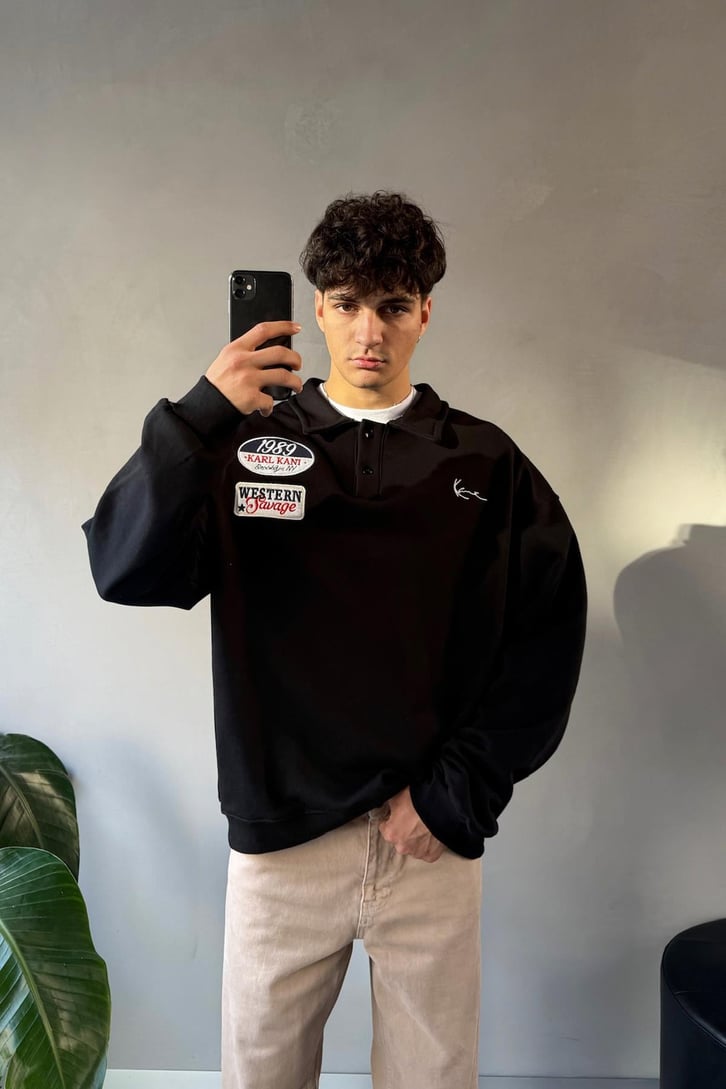 1989 Karl Kant Nakışlı Polo Yaka Sweatshirt