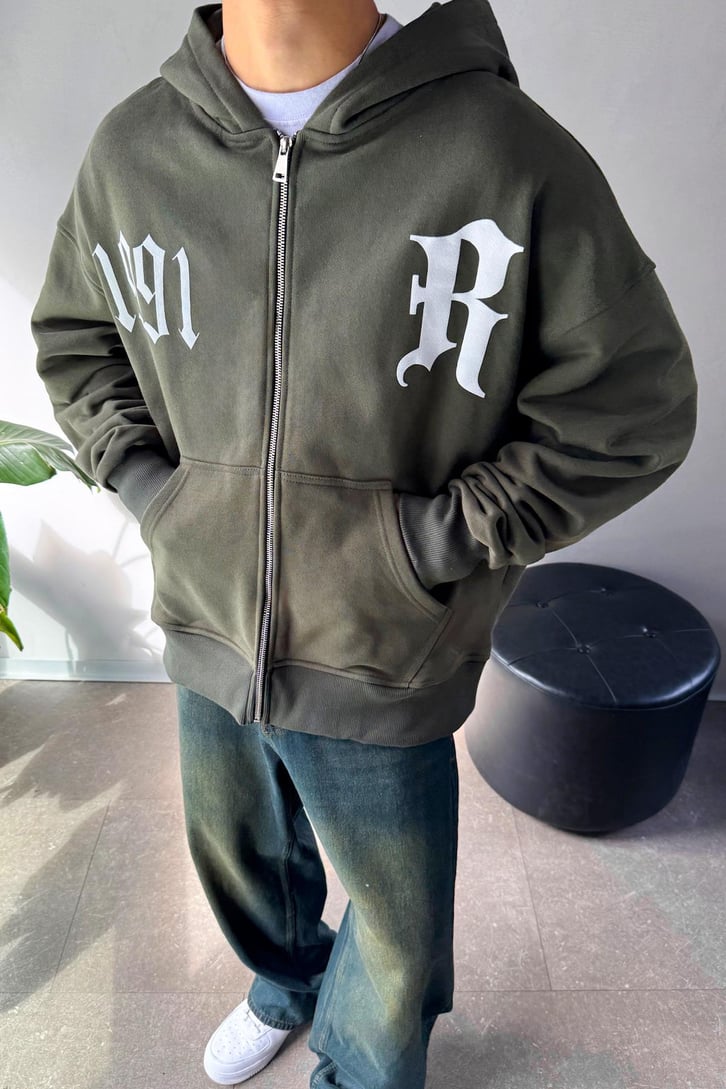 1991 Baskılı Oversize Hoodie
