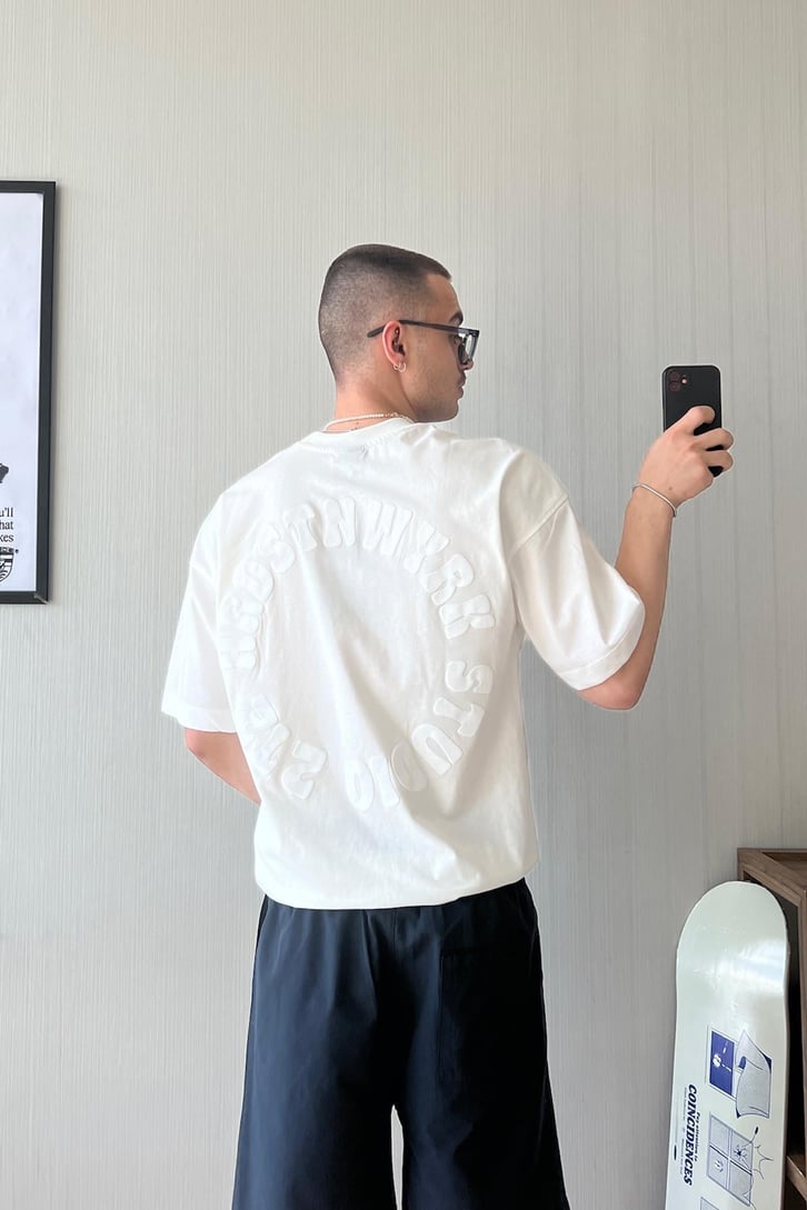 212 Baskılı Oversize Tişört