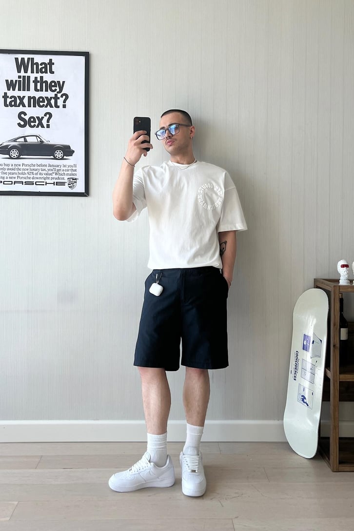 212 Baskılı Oversize Tişört