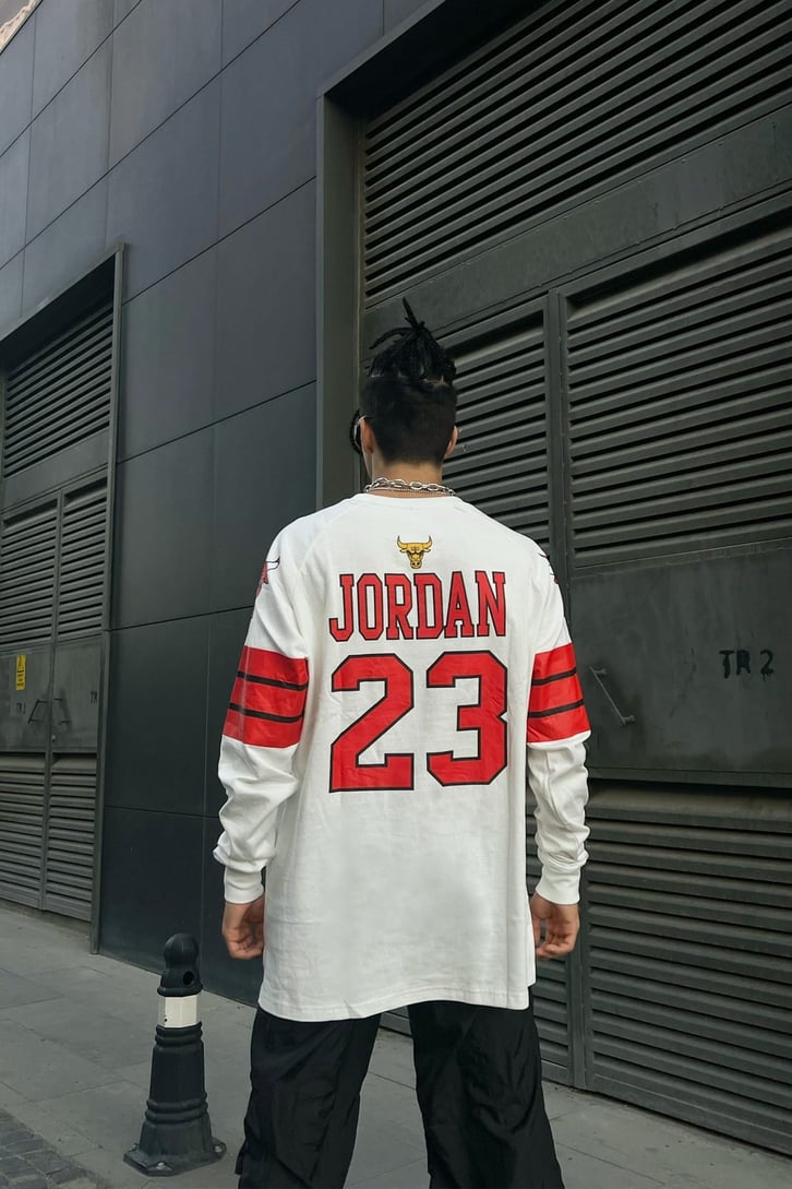 23 Bulls Baskılı Oversize Sweatshirt