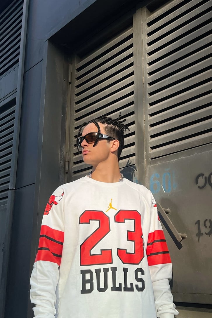23 Bulls Baskılı Oversize Sweatshirt