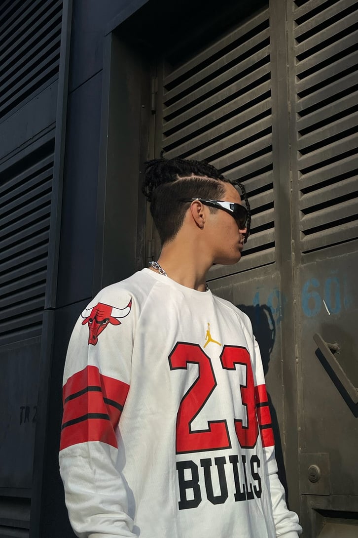 23 Bulls Baskılı Oversize Sweatshirt