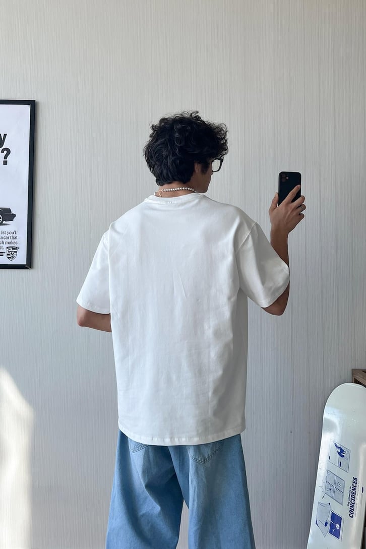 25twelve Baskılı Basic Oversize Tişört