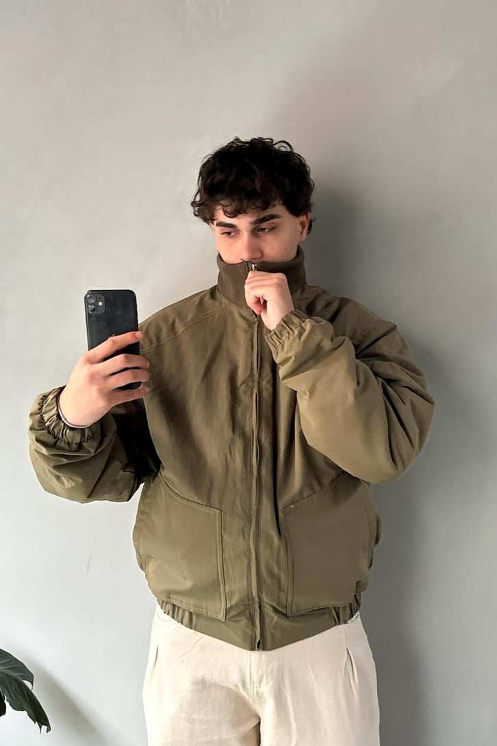 2FT Nakışlı  Yaka Ribanalı  Bomber Mont