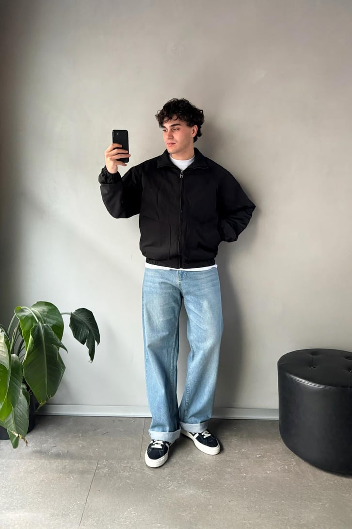 2FT Nakışlı Yaka Ribanalı  Bomber Mont